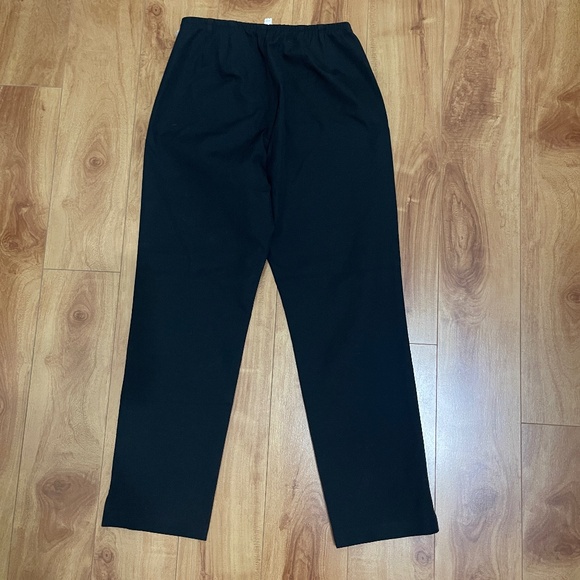 Women Eileen Fisher Slim Ankle Pant Side Zip XS Black New with Tag - Picture 2 of 6